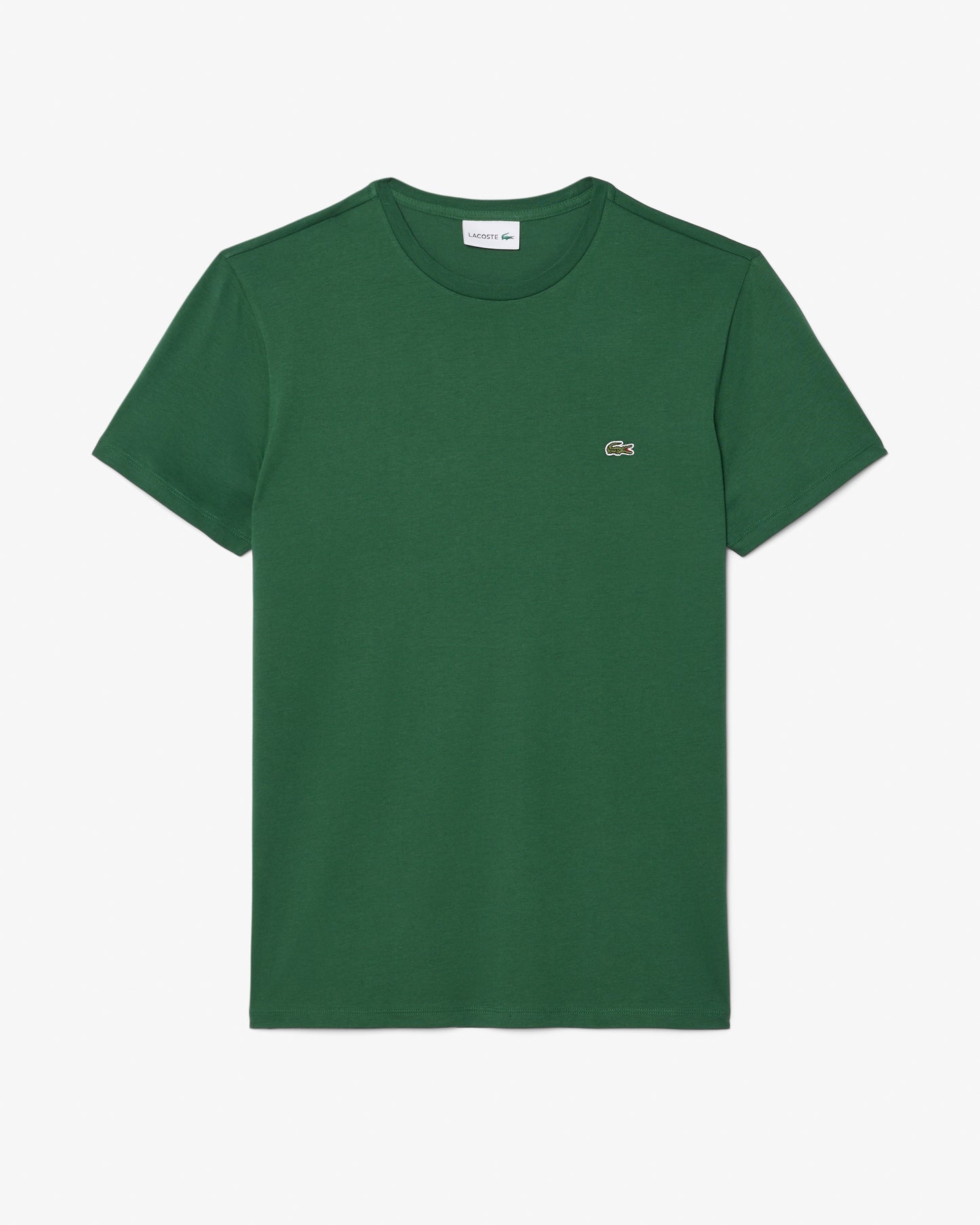 Lacoste Mens Crew Neck Pima Cotton Jersey T - Shirt - Green 132 | CHO | Designer Mens Short Sleeve T - Shirts & Tops