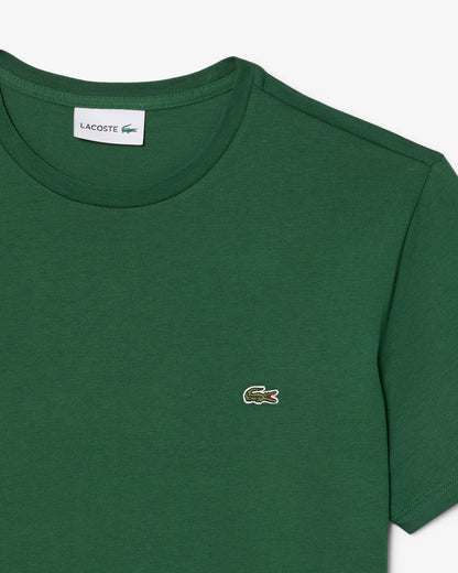 Lacoste Mens Crew Neck Pima Cotton Jersey T - Shirt - Green 132 | CHO | Designer Mens Short Sleeve T - Shirts & Tops