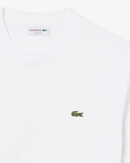 Lacoste Mens Classic Fit Cotton Jersey T - Shirt - White 001 | CHO | Designer Mens Short Sleeve T - Shirts & Tops