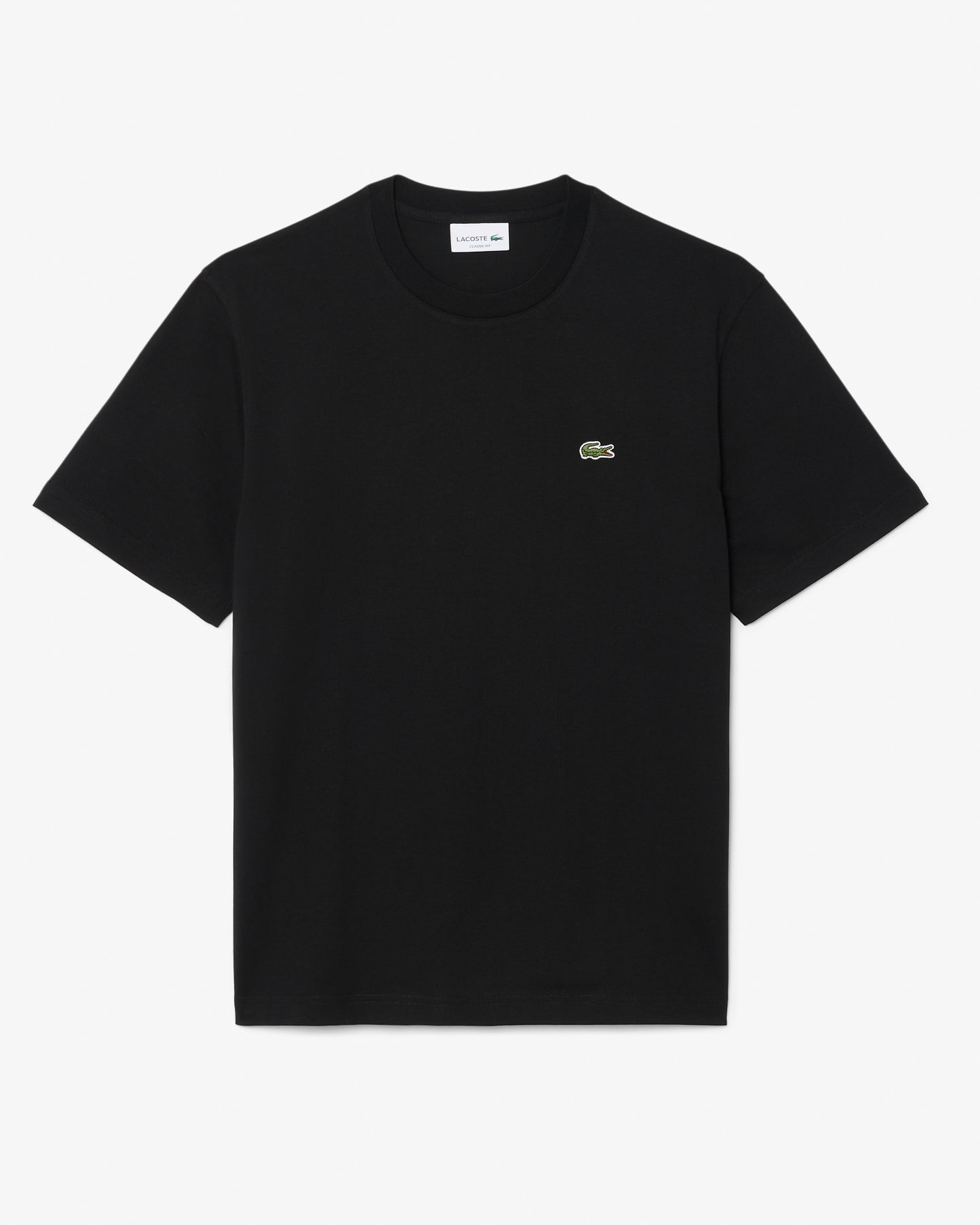 Lacoste Mens Classic Fit Cotton Jersey T - Shirt - Black 031 | CHO | Designer Mens Short Sleeve T - Shirts & Tops