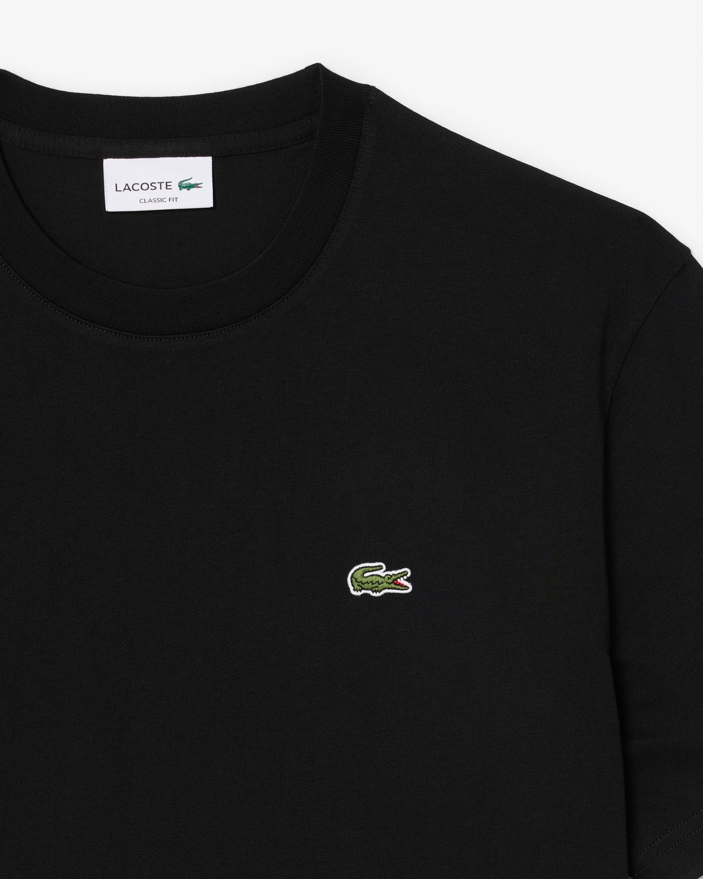 Lacoste Mens Classic Fit Cotton Jersey T - Shirt - Black 031 | CHO | Designer Mens Short Sleeve T - Shirts & Tops