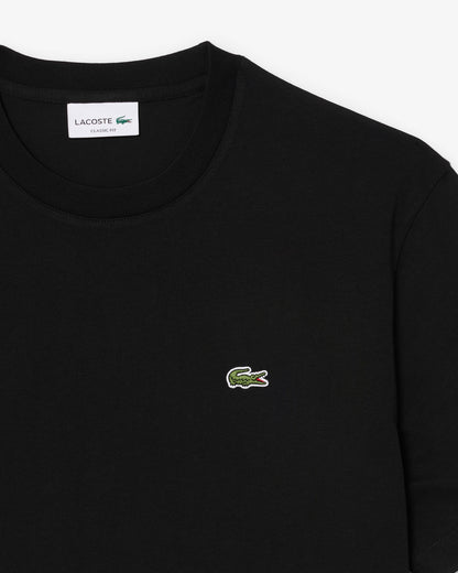 Lacoste Mens Classic Fit Cotton Jersey T - Shirt - Black 031 | CHO | Designer Mens Short Sleeve T - Shirts & Tops