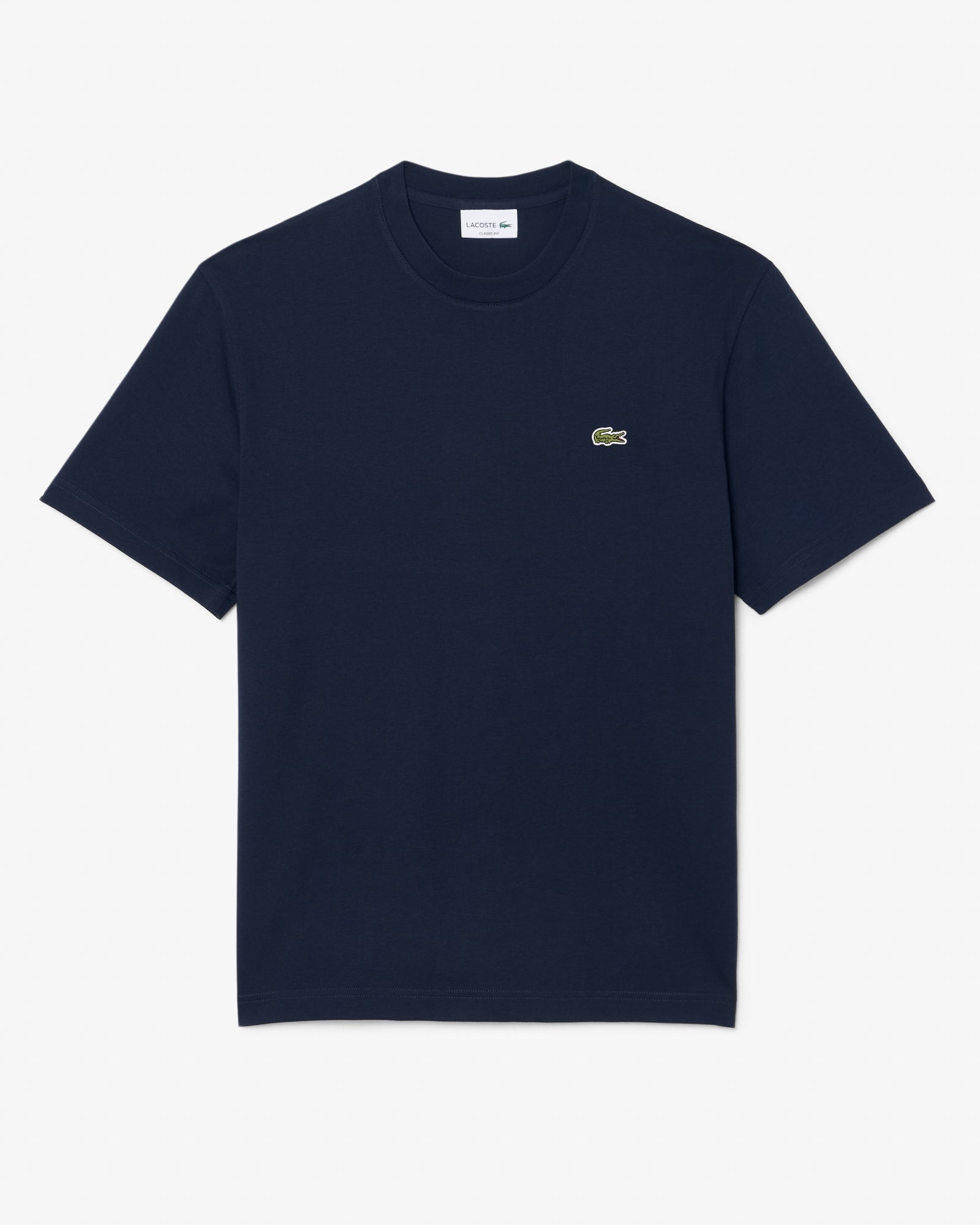 Lacoste Mens Classic Fit Cotton Jersey T - Shirt - Navy Blue 166 | CHO | Designer Mens Short Sleeve T - Shirts & Tops