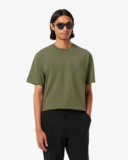 Lacoste Mens Classic Fit Cotton Jersey T-Shirt - Khaki BMY