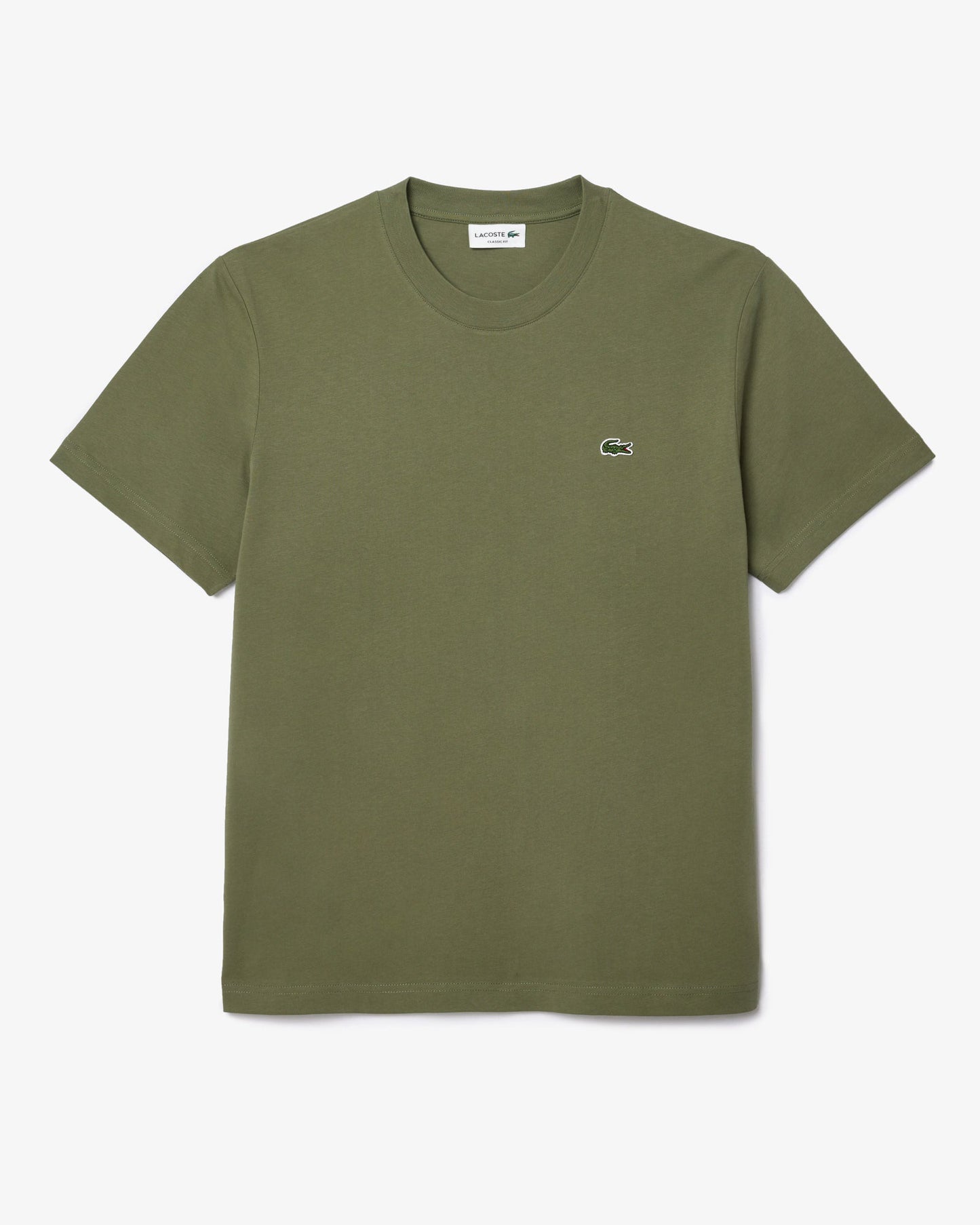 Lacoste Mens Classic Fit Cotton Jersey T-Shirt - Khaki BMY