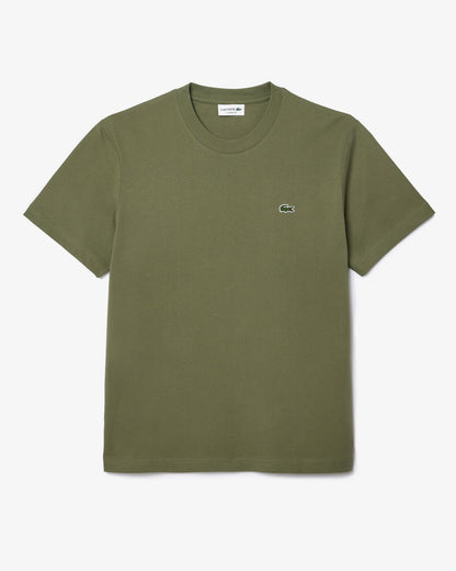 Lacoste Mens Classic Fit Cotton Jersey T-Shirt - Khaki BMY