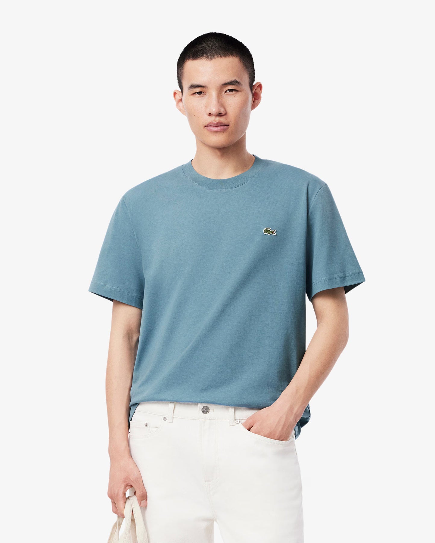 Lacoste Mens Classic Fit Cotton Jersey T-Shirt - Limestone HD9