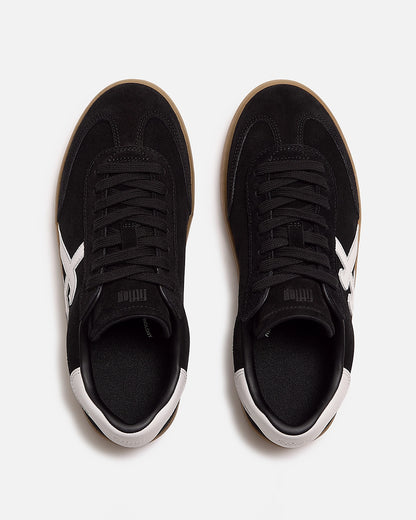 FitFlop The Dash Womens T-Toe Suede Sneakers - Black/Urban White A88