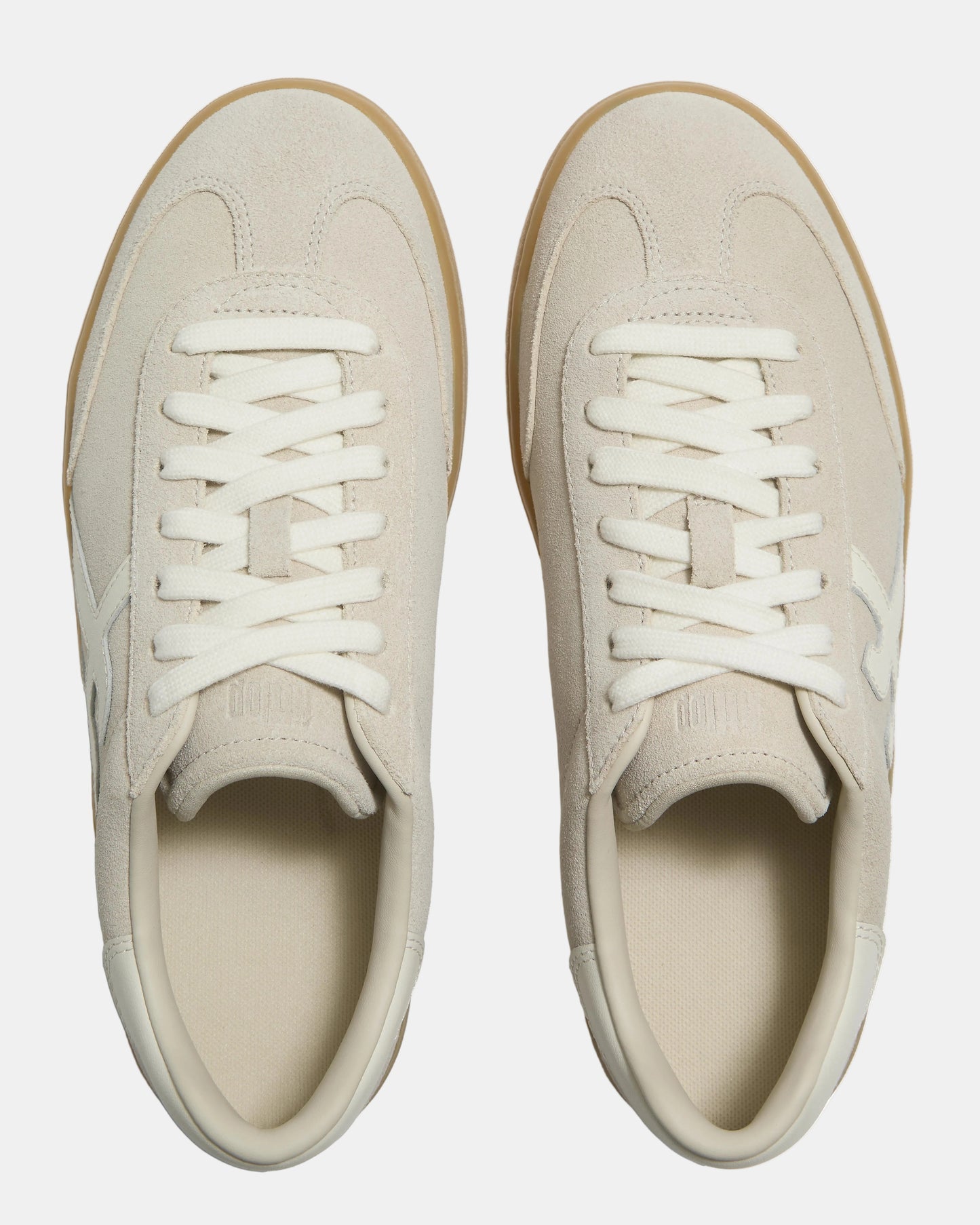 FitFlop The Dash Womens T-Toe Suede Sneakers - Hazy Taupe/Cream E42