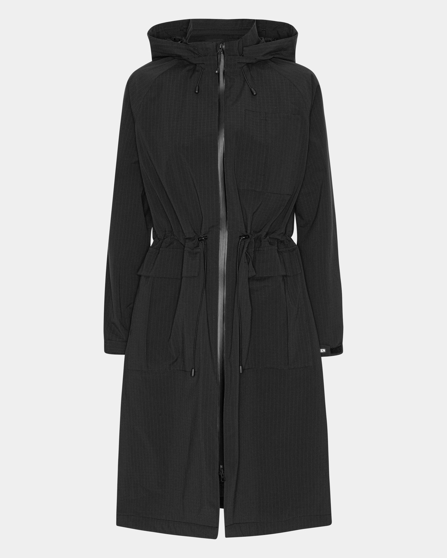 Ilse Jacobsen Thermal Womens Long Parka Raincoat - Black Beauty 002