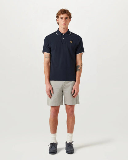 Belstaff Mens Tipped Polo Shirt - Dark Ink