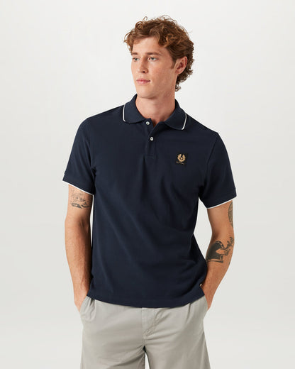 Belstaff Mens Tipped Polo Shirt - Dark Ink