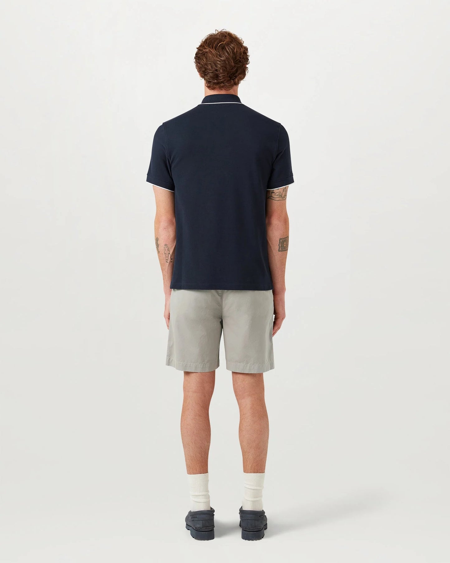 Belstaff Mens Tipped Polo Shirt - Dark Ink