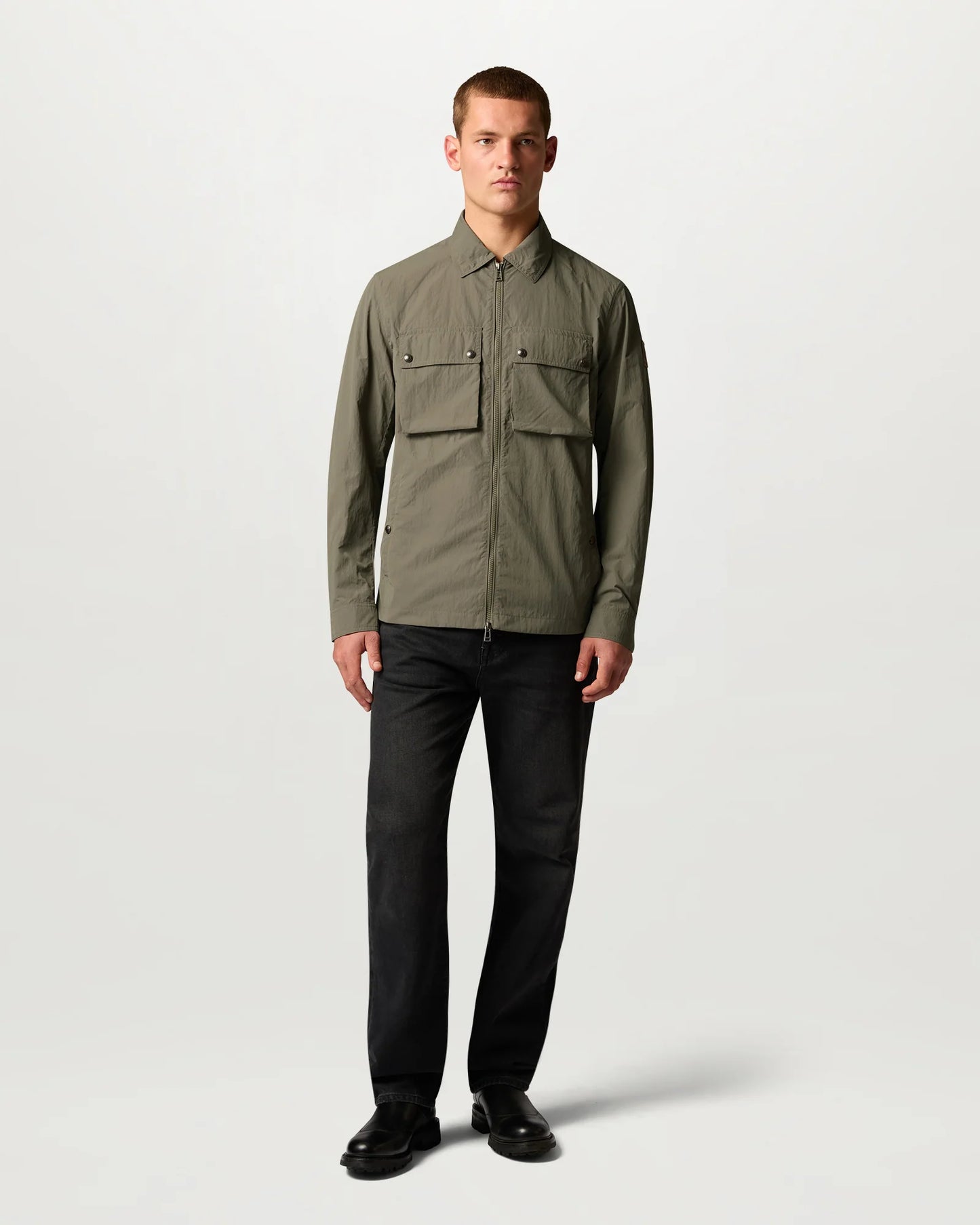 Belstaff Mens Tourer Overshirt - Khaki Green