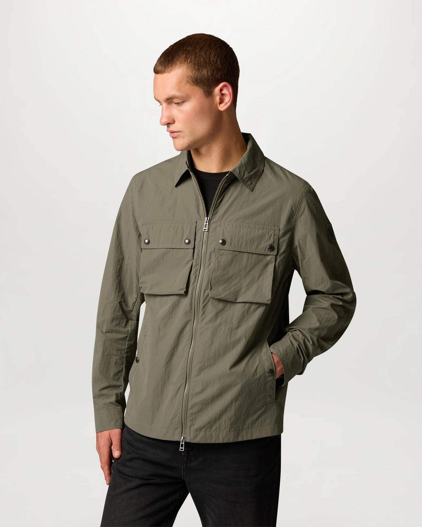 Belstaff Mens Tourer Overshirt - Khaki Green