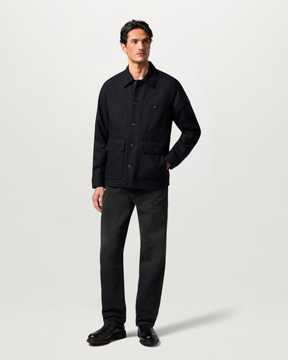 Belstaff Mens Trail Overshirt - Dark Ink, full length front