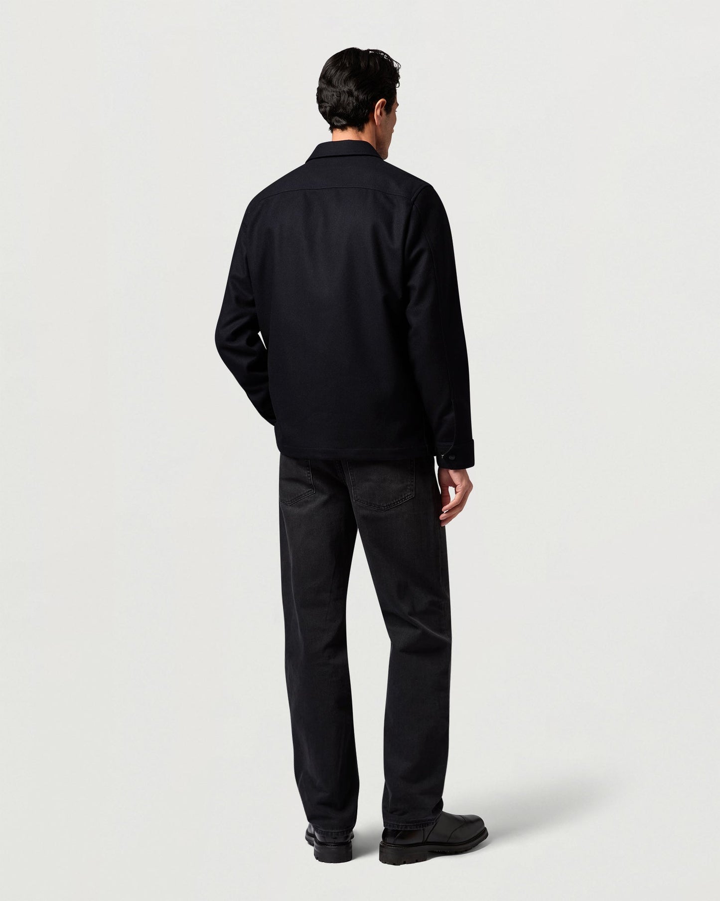 Belstaff Mens Trail Overshirt - Dark Ink, full length back