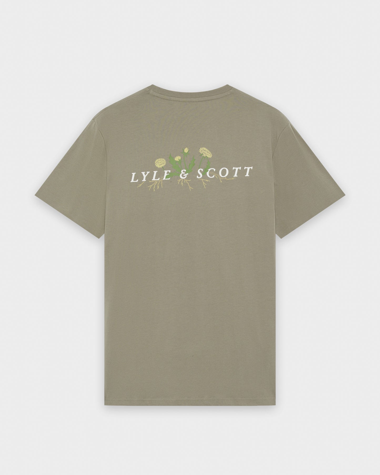 Lyle & Scott Dandelion Script Mens Graphic T-Shirt - Y129 Lint