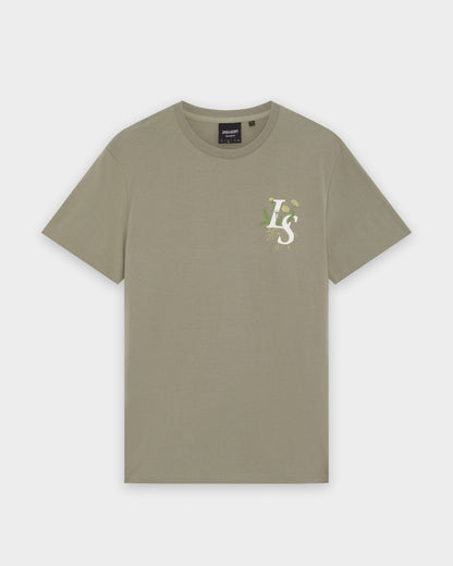 Lyle & Scott Dandelion Script Mens Graphic T-Shirt - Y129 Lint