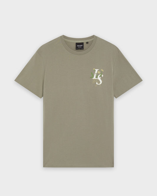 Lyle & Scott Dandelion Script Mens Graphic T-Shirt - Y129 Lint