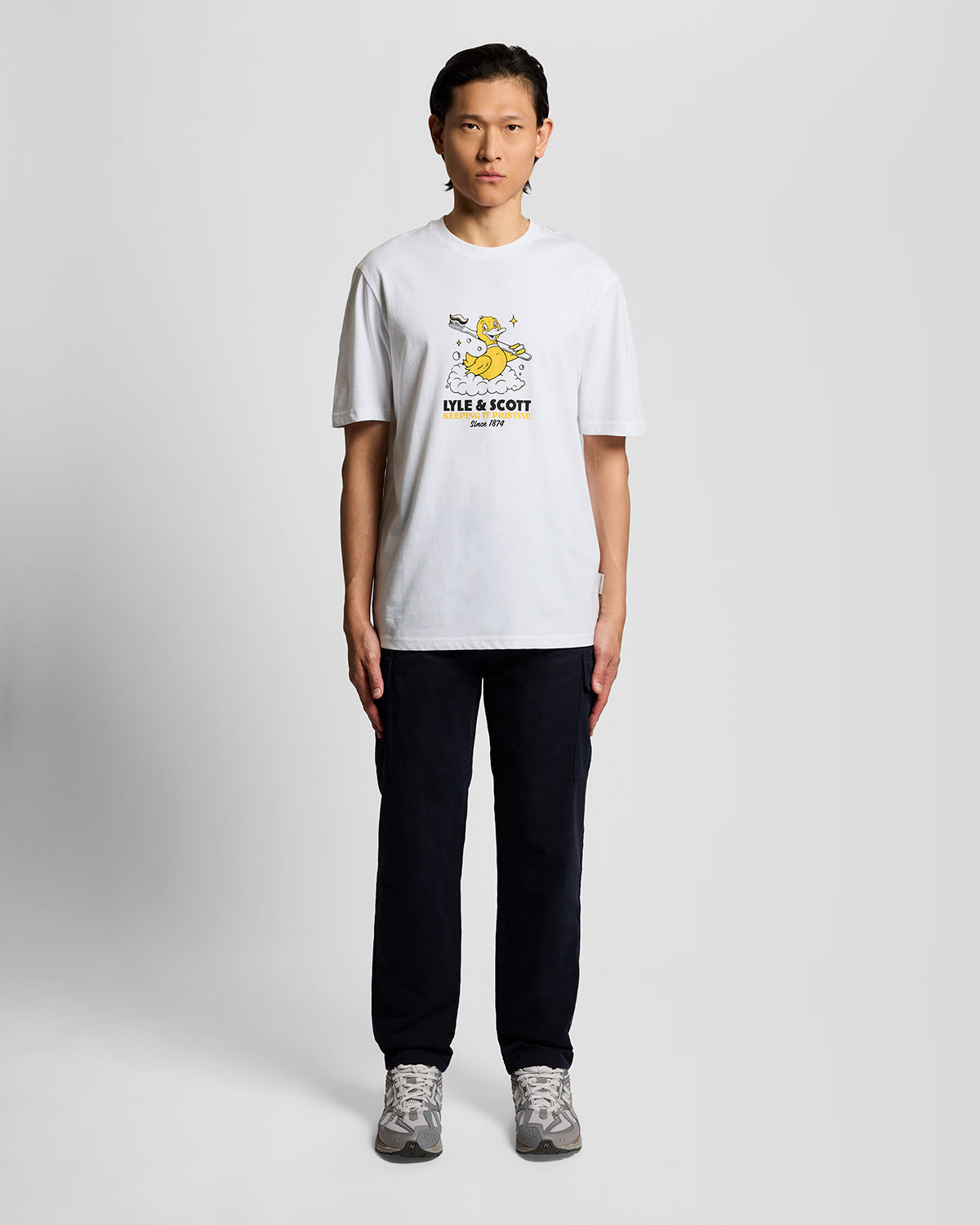 Lyle & Scott Rubber Duck Mens Graphic T-Shirt - 626 White