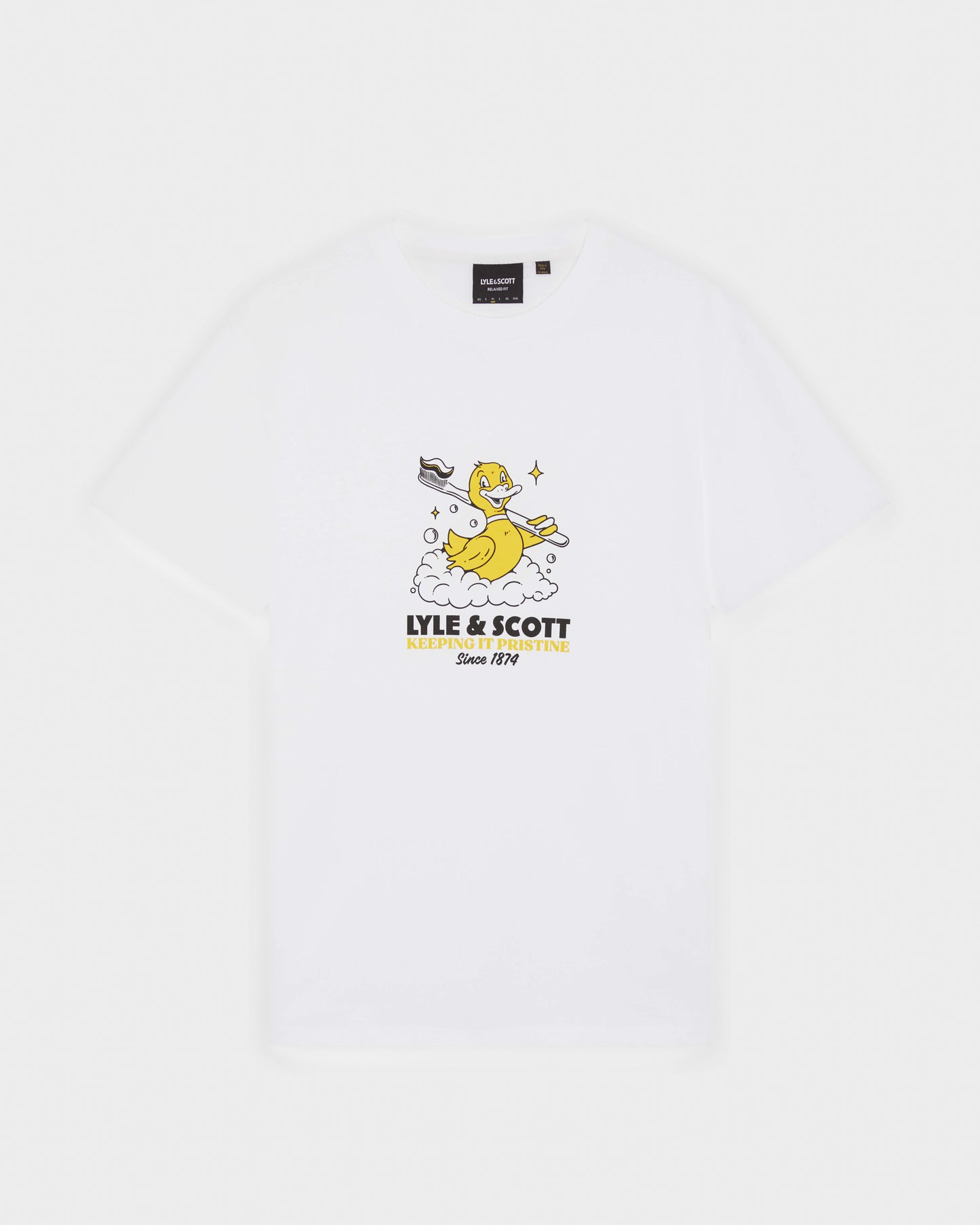 Lyle & Scott Rubber Duck Mens Graphic T-Shirt - 626 White