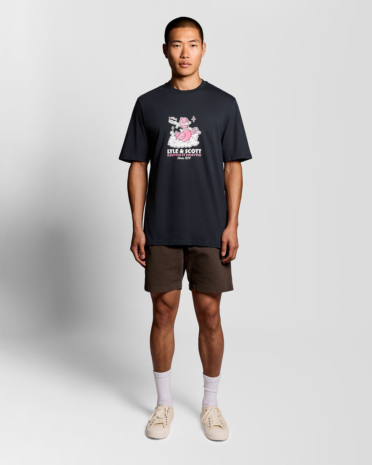 Lyle & Scott Rubber Duck Mens Graphic T-Shirt - Z271 Dark Navy