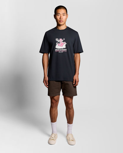 Lyle & Scott Rubber Duck Mens Graphic T-Shirt - Z271 Dark Navy