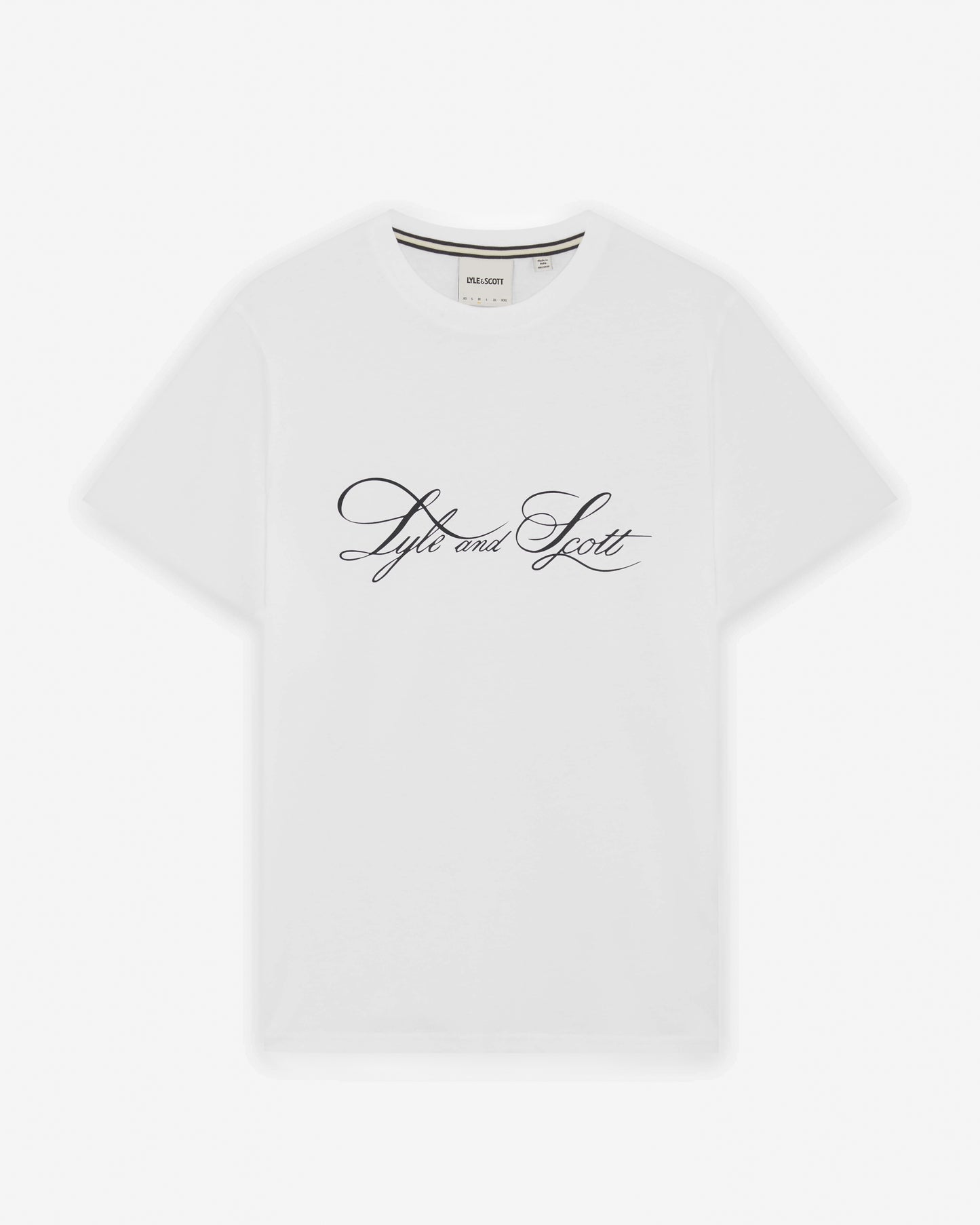 Lyle & Scott Superfine Mens Graphic T - Shirt - 626 White | CHO | Designer Mens Graphic T - Shirts