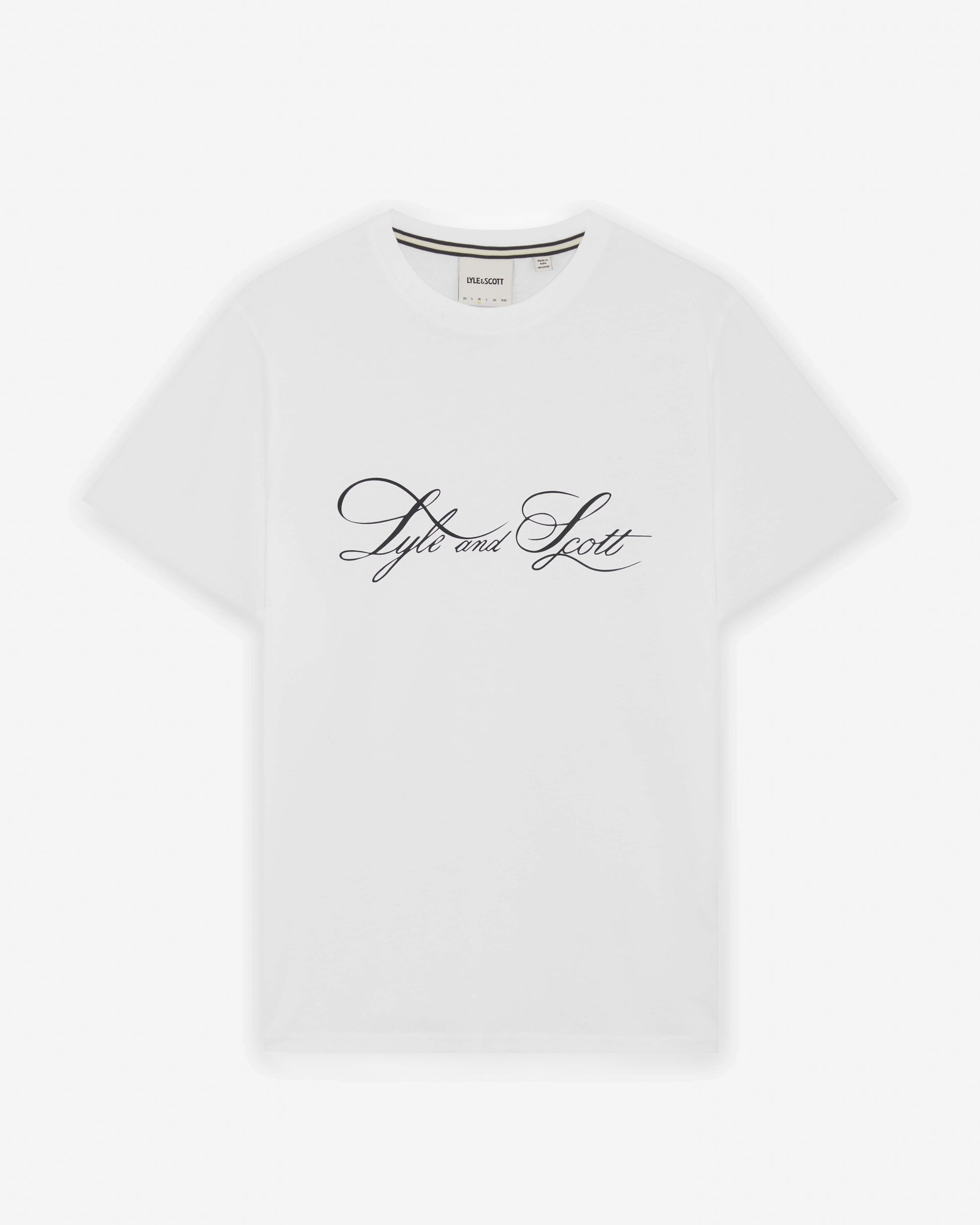 Lyle & Scott Superfine Mens Graphic T - Shirt - 626 White | CHO | Designer Mens Graphic T - Shirts