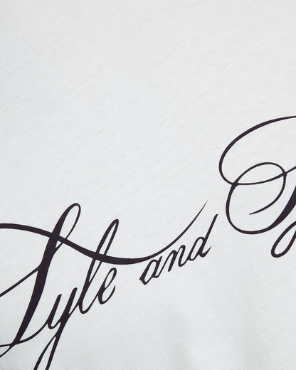 Lyle & Scott Superfine Mens Graphic T - Shirt - 626 White | CHO | Designer Mens Graphic T - Shirts