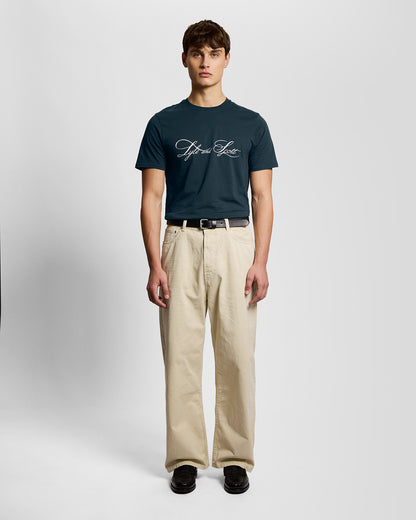 Lyle & Scott Superfine Mens Graphic T-Shirt - X898 Carbon | CHO | Designer Mens Graphic T-Shirts
