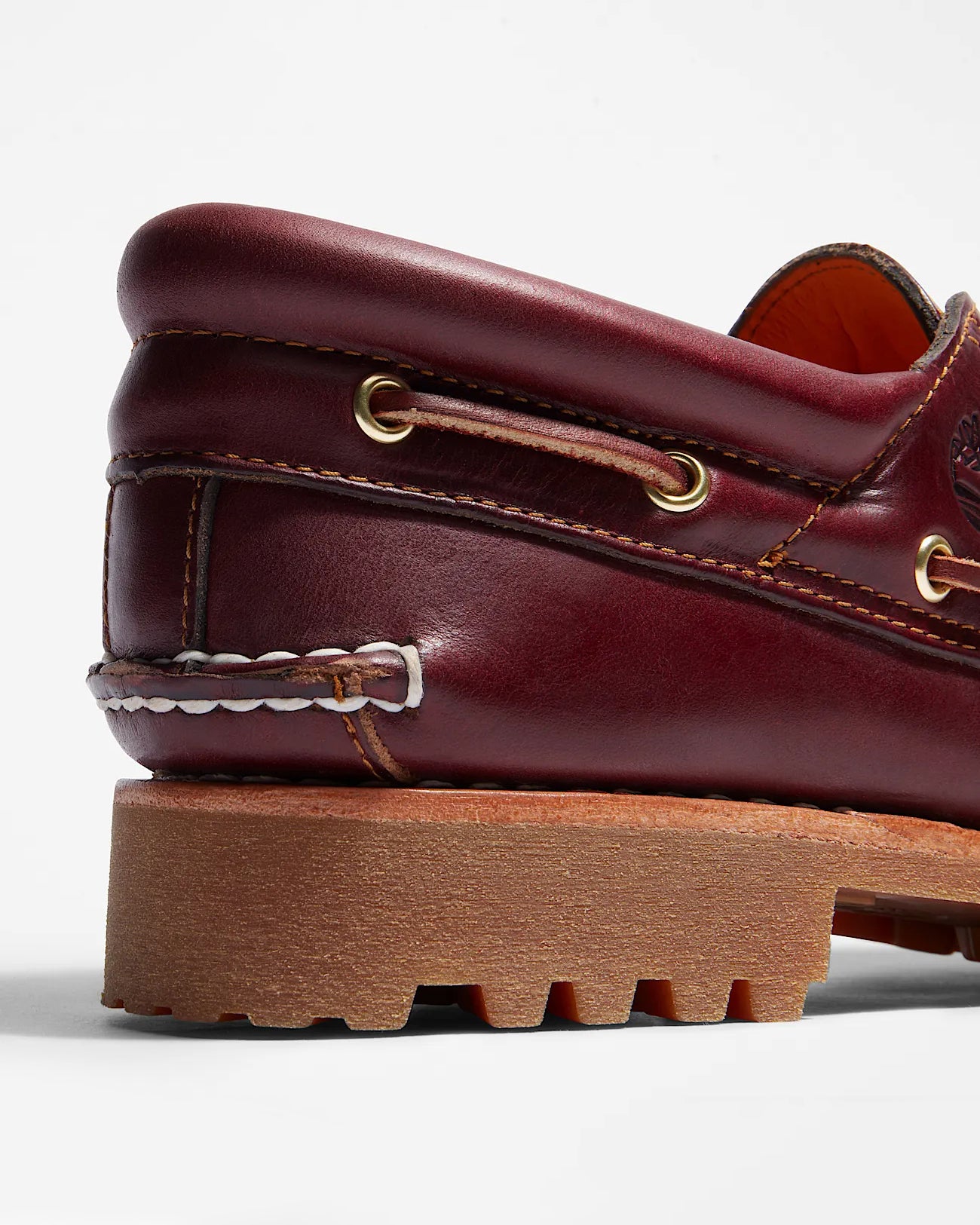 Timberland Mens Authentic Leather Boat Shoes - Dark Red