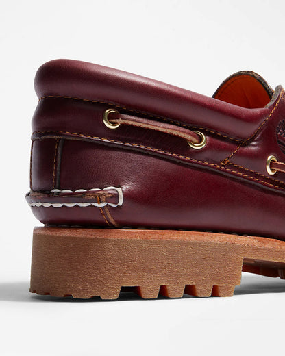 Timberland Mens Authentic Leather Boat Shoes - Dark Red