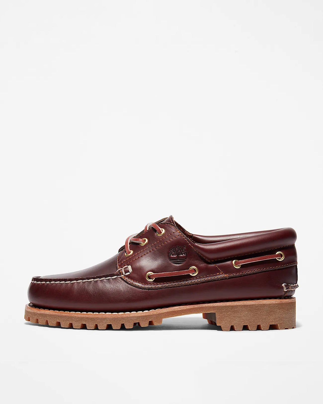 Timberland Mens Authentic Leather Boat Shoes - Dark Red