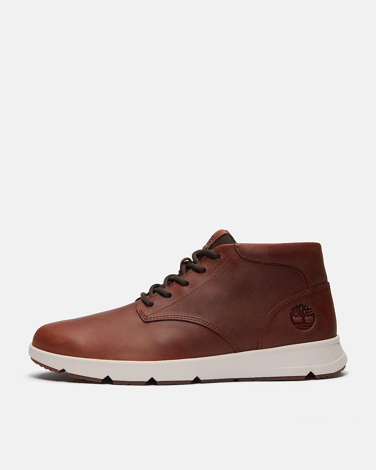 Timberland Parker Street Full Grain Leather Mid Mens Trainers - Rust | CHO | Designer Mens Trainers