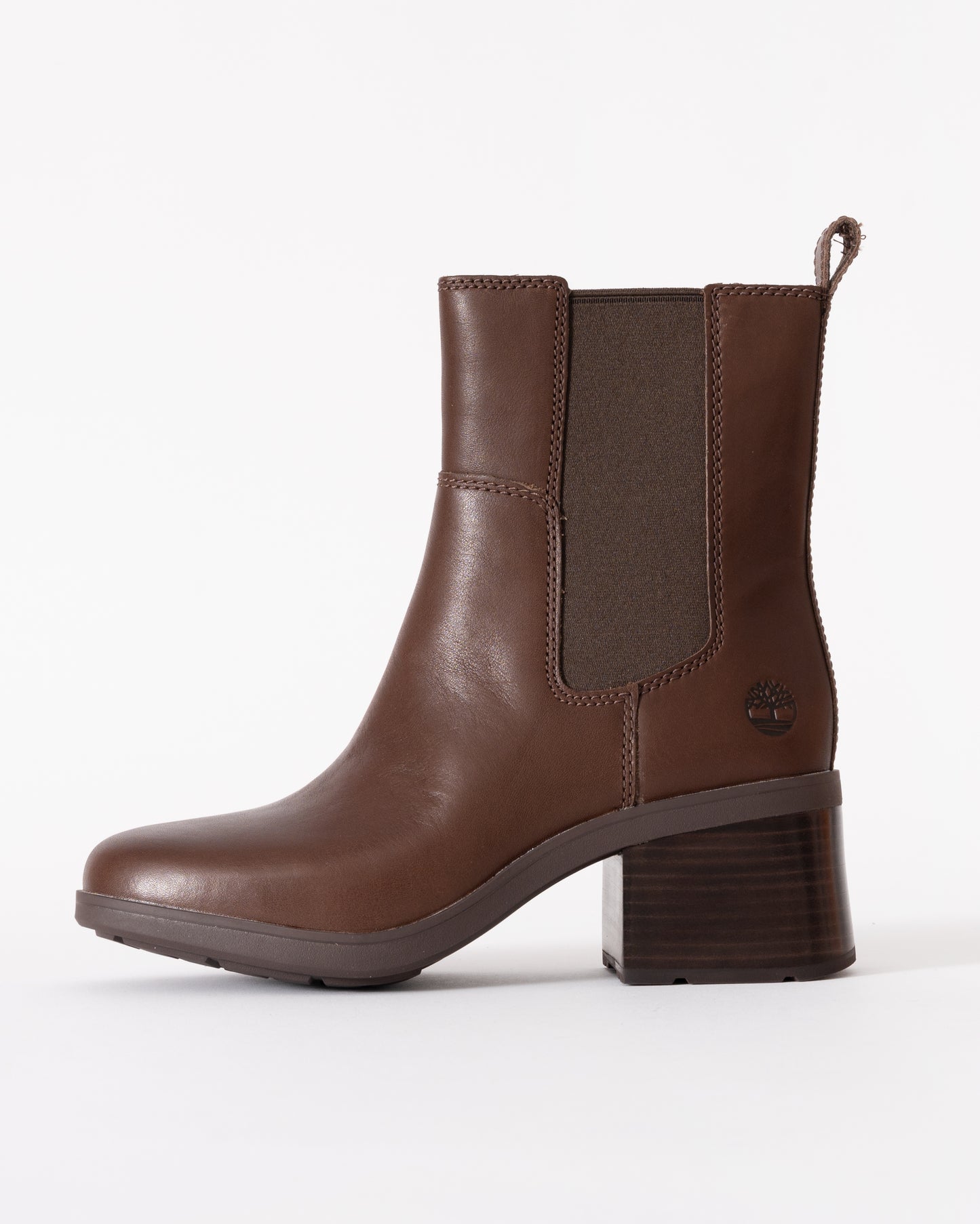 Timberland Bellevaux Mid Womens Chelsea Boot - Dark Brown Full Grain