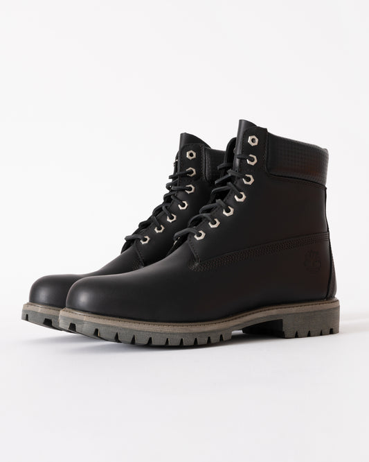 Timberland Mens Premium 6 Inch Full Grain Leather Waterproof Boot - Black/Dark Brown