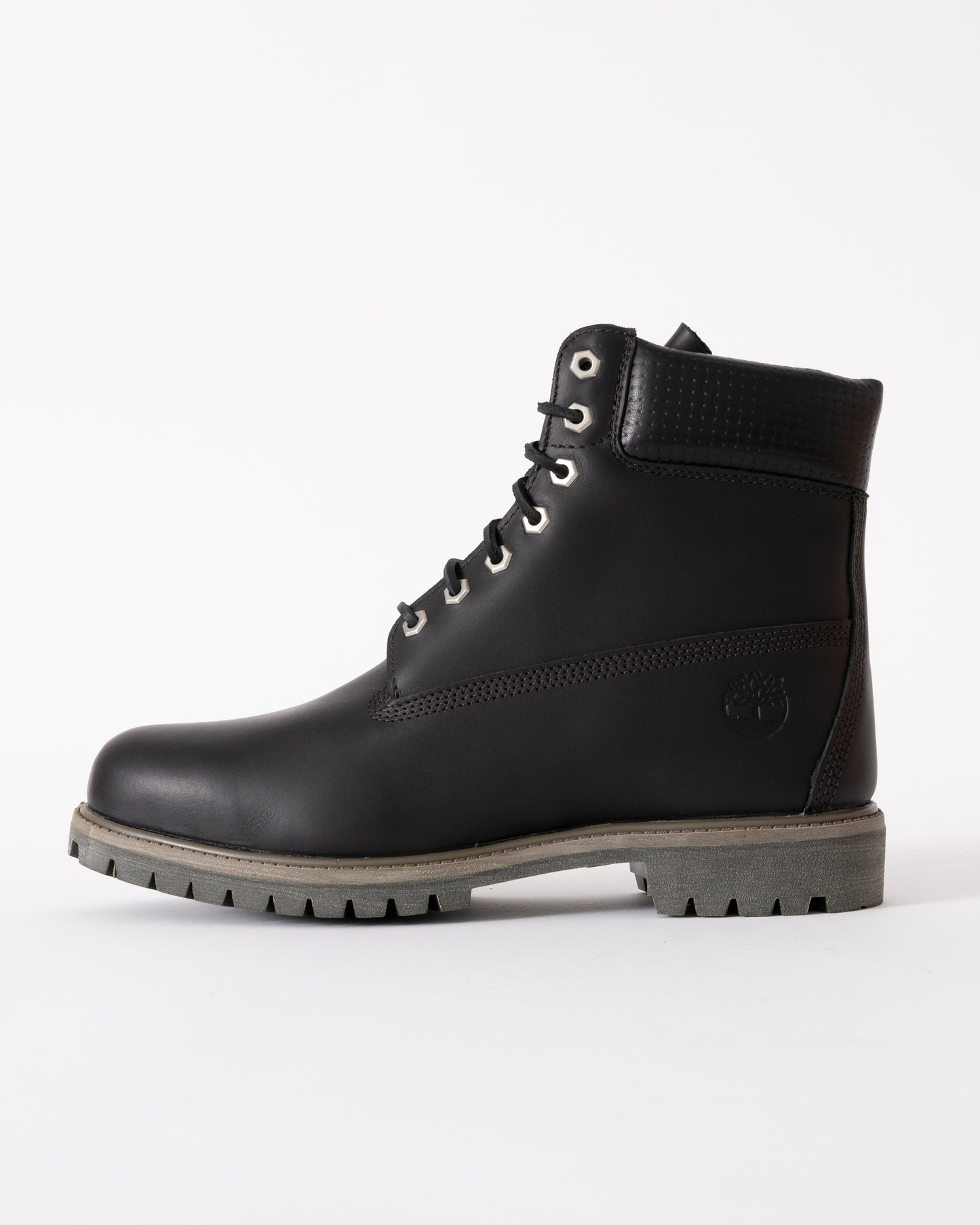 Timberland Mens Premium 6 Inch Full Grain Leather Waterproof Boot - Black/Dark Brown