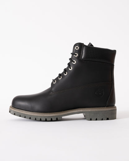 Timberland Mens Premium 6 Inch Full Grain Leather Waterproof Boot - Black/Dark Brown