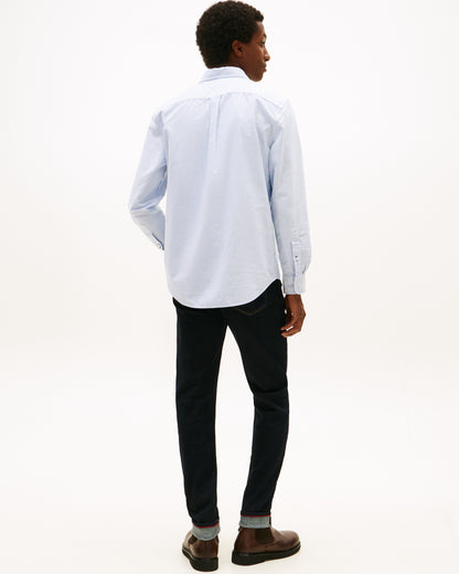 Tommy Hilfiger Heritage Oxford Stripe Mens Shirt - Shirt Blue/White