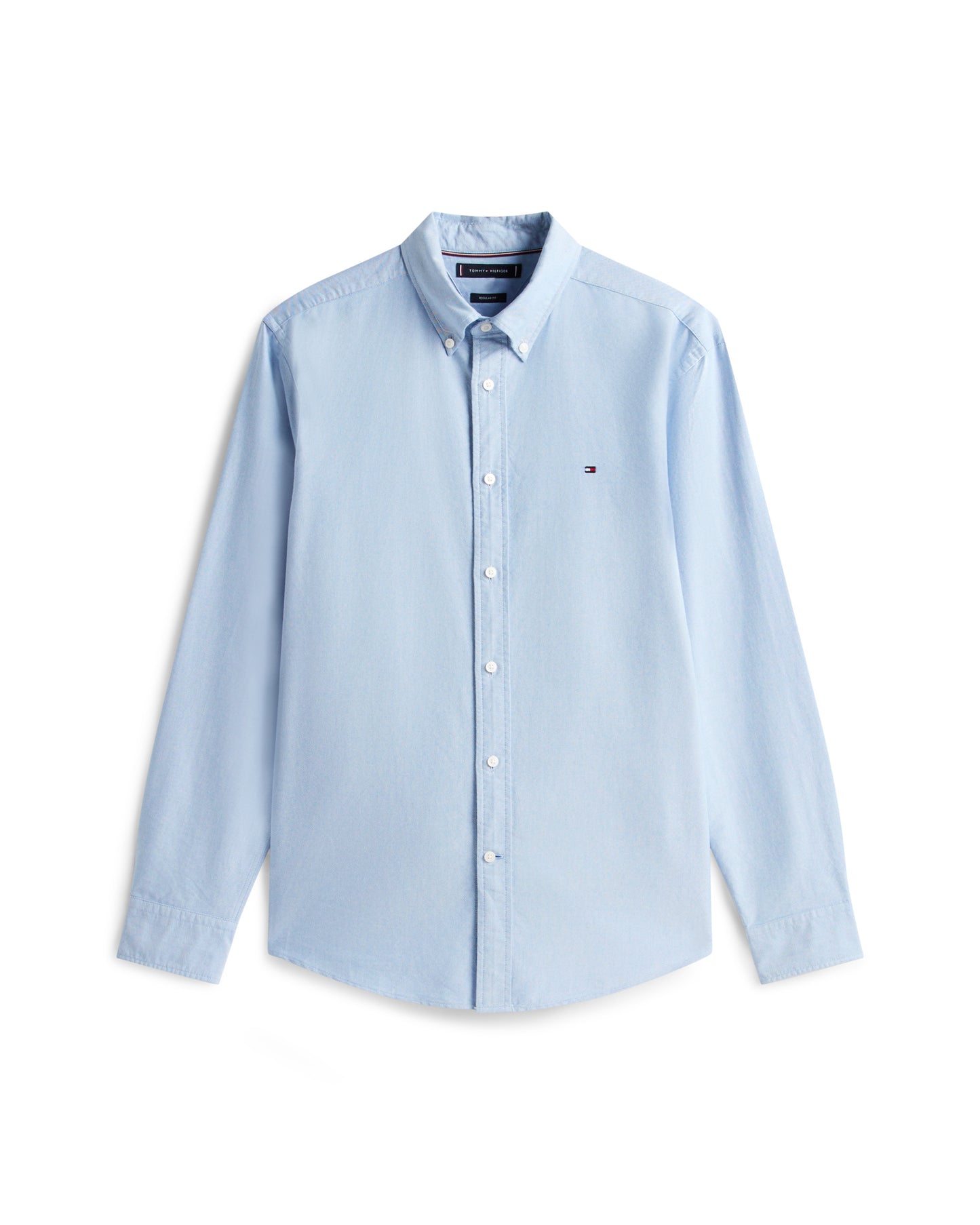 Tommy Hilfiger Solid Heritage Mens Long Sleeve Oxford Shirt - Shirt Blue