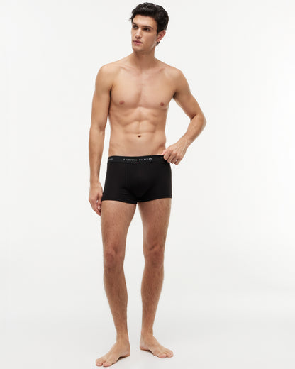 Tommy Hilfiger 3 - Pack Logo Waistband Mens Trunks - Grey Heather/Black/White | CHO | Designer Mens Underwear