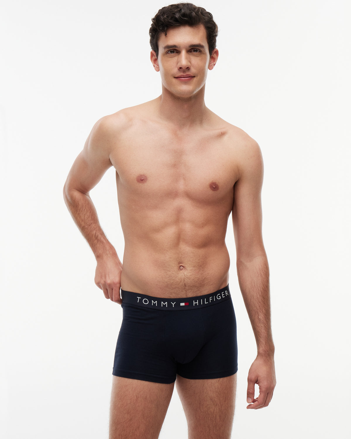 Tommy Hilfiger 3 - Pack TH Original Logo Stretch Cotton Trunks - Desert Sky/Desert Sky/Desert Sky | CHO | Designer Mens Underwear
