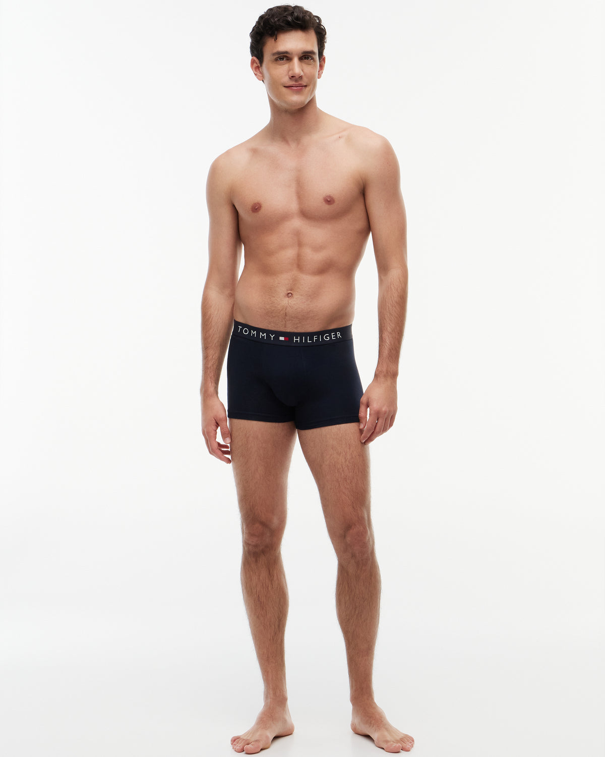 Tommy Hilfiger 3 - Pack TH Original Logo Stretch Cotton Trunks - Desert Sky/Desert Sky/Desert Sky | CHO | Designer Mens Underwear