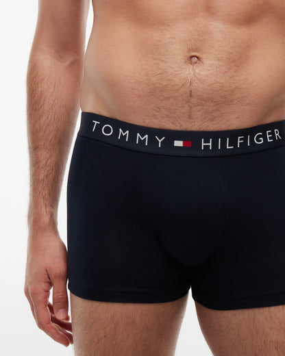 Tommy Hilfiger 3 - Pack TH Original Logo Stretch Cotton Trunks - Desert Sky/Desert Sky/Desert Sky | CHO | Designer Mens Underwear
