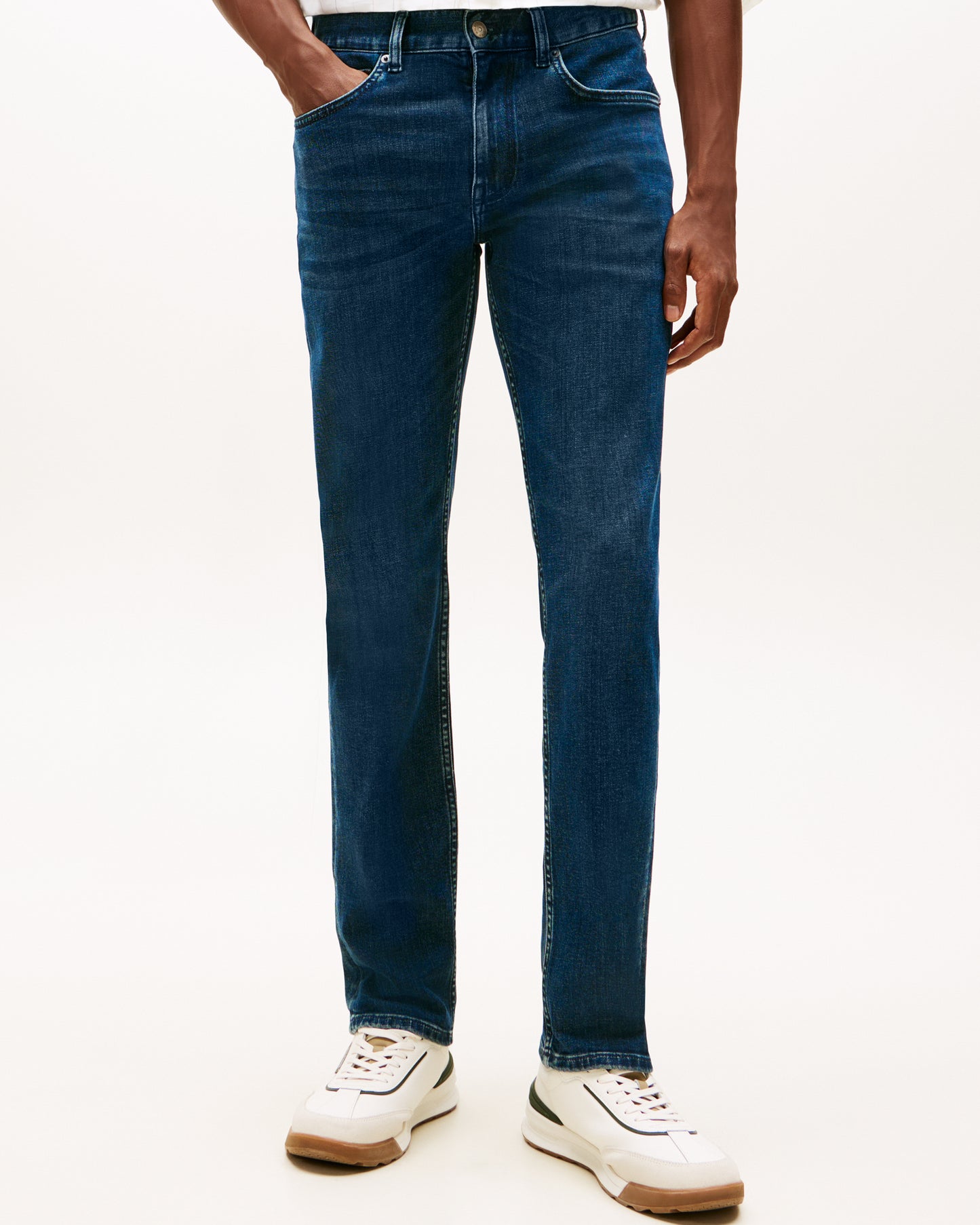 Tommy Hilfiger Core Denton Faded Mens Straight Leg Jeans - Tinted Blue