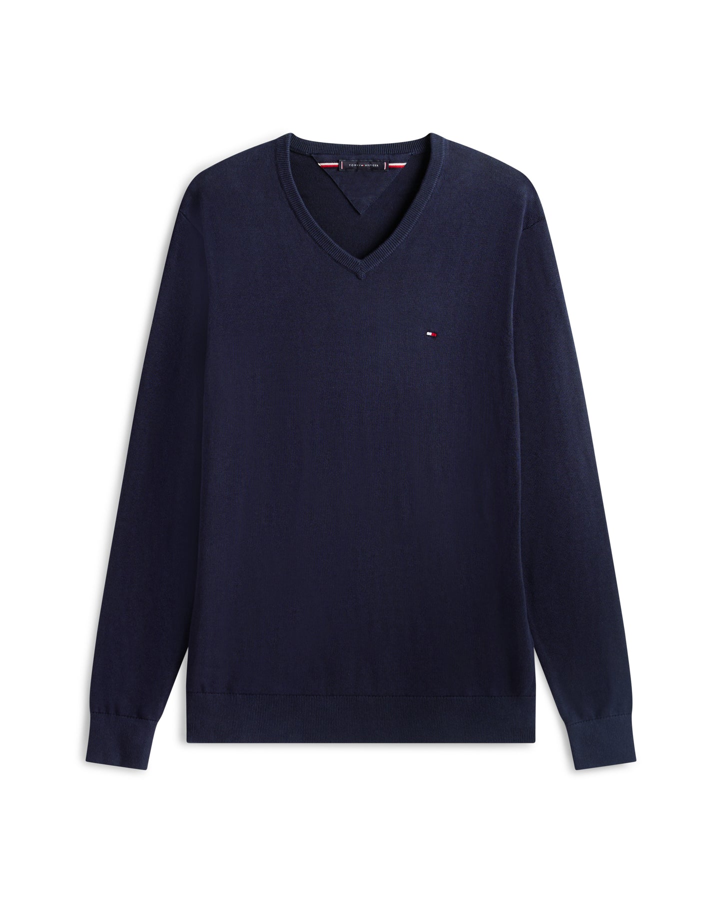 Tommy Hilfiger Essential Cotton Mens Quarter-Zip Jumper - Desert Sky