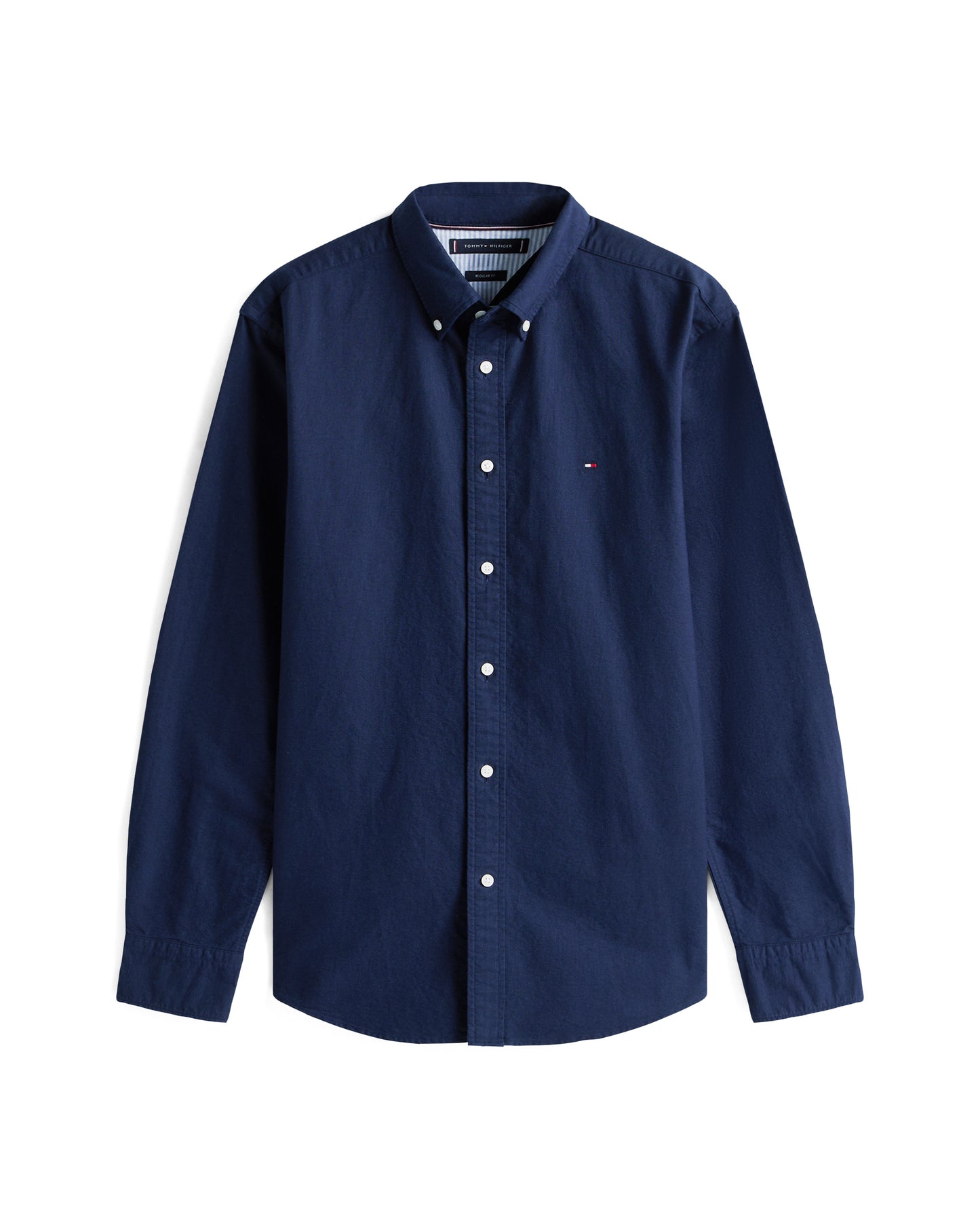 Tommy Hilfiger Solid Heritage Mens Long Sleeve Oxford Shirt - Preppy Navy/Desert Sky Solid