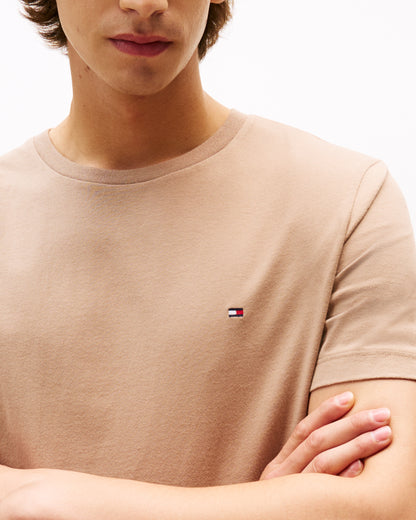 Tommy Hilfiger Essential Seasonal Regular Fit Solid Mens T-Shirt - Coastal Taupe